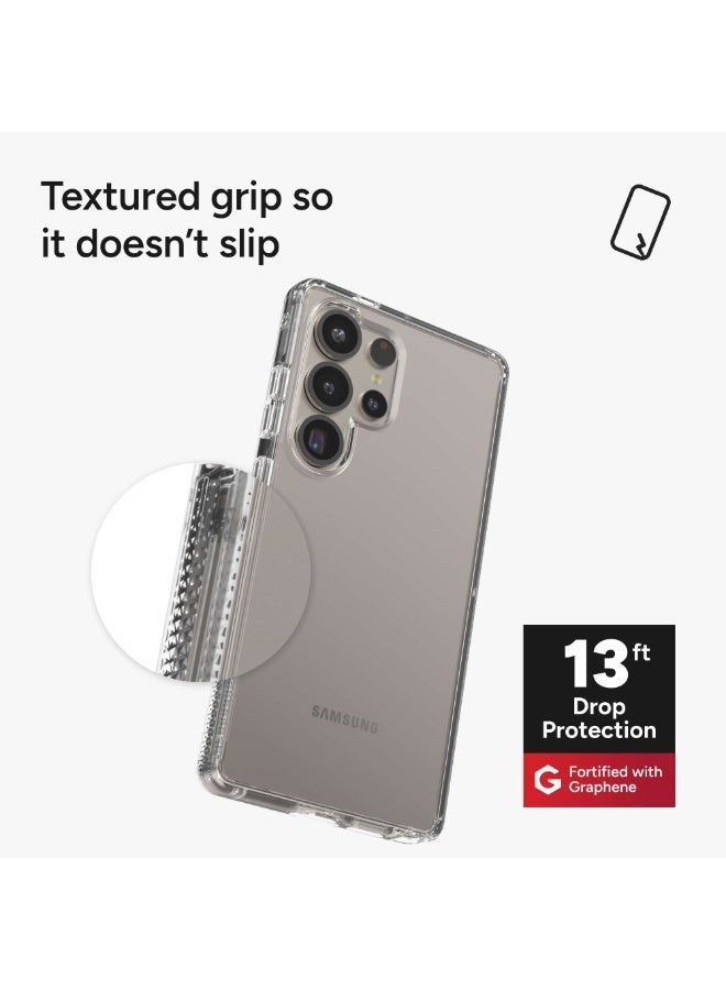 جيرفور جراب Gear4 Crystal Palace متوافق مع هاتف Samsung Galaxy S25 Ultra، حماية متقدمة من الصدمات مع تقنية، مضاد للاصفرار، غطاء هاتف - شفاف - Image 2